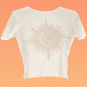 Size M American Eagle Outfitters Sun Print Ivory Top